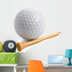 Golf ball with tee isolated on white Wall Decal