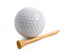 Golf ball with tee isolated on white Wall Decal