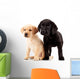 Two Cute Labrador Puppies Wall Decal