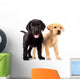 Two Cute Labrador Puppies Wall Decal