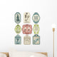 9 Ã©tiquettes retro sur le thÃ¨me de la mode Wall Decal