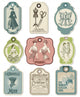 9 Ã©tiquettes retro sur le thÃ¨me de la mode Wall Decal