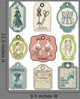 9 Ã©tiquettes retro sur le thÃ¨me de la mode Wall Decal