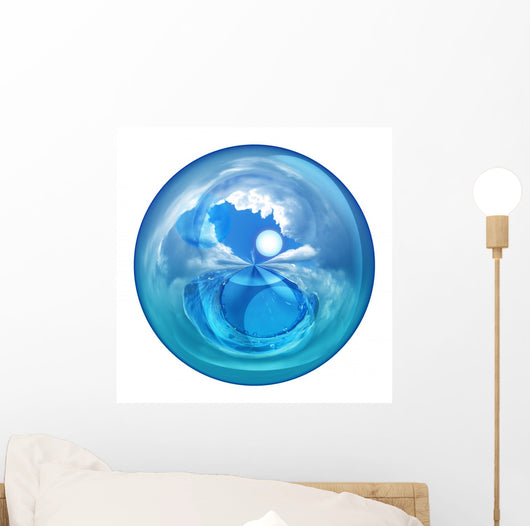 clear ball on white background Wall Decal