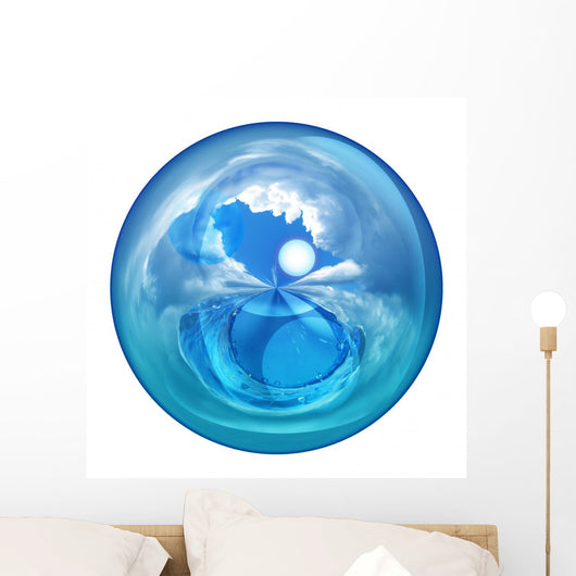 clear ball on white background Wall Decal