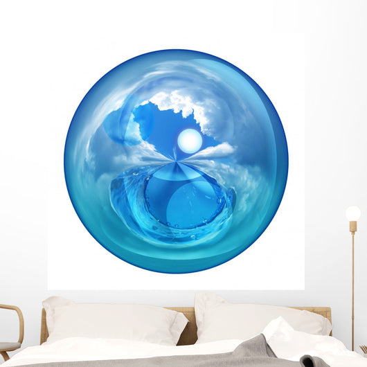 clear ball on white background Wall Decal