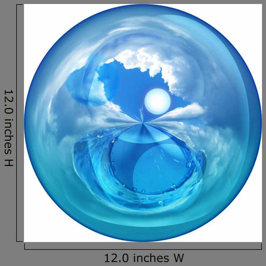 clear ball on white background Wall Decal