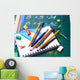 Back to school supplies. Wall Mural