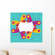 abstract frame of colorful buterflies Wall Mural