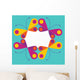 abstract frame of colorful buterflies Wall Mural