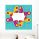 abstract frame of colorful buterflies Wall Mural