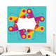 abstract frame of colorful buterflies Wall Mural