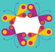 abstract frame of colorful buterflies Wall Mural
