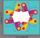 abstract frame of colorful buterflies Wall Mural