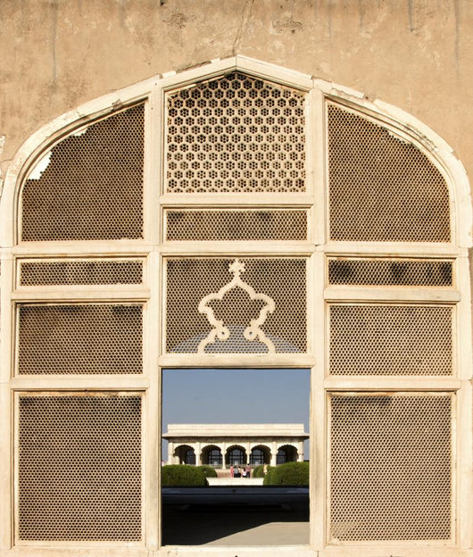 Handcrafted Marble Mesh Window