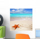 caribbean tropical beach white sand starfish shell Wall Mural