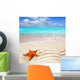 caribbean tropical beach white sand starfish shell Wall Mural