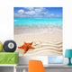 caribbean tropical beach white sand starfish shell Wall Mural
