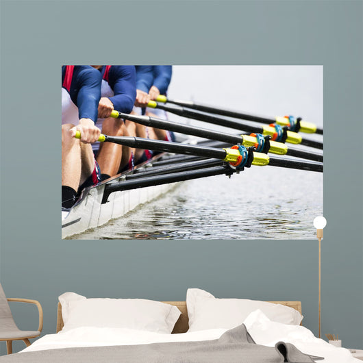 Close up of men's rowing team Wall Mural