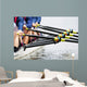 Close up of men's rowing team Wall Mural