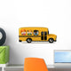 Kids Riding School Bus Wall Decal
