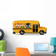 Kids Riding School Bus Wall Decal