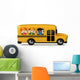 Kids Riding School Bus Wall Decal