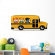 Kids Riding School Bus Wall Decal