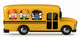 3D Render of Kids Riding School Bus Wall Decal