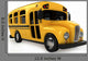 3D Render School Bus Wall Decal