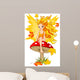 Autumn Fairy on the Mushroom Wall Decal