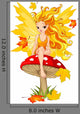 Autumn Fairy on the Mushroom Wall Decal