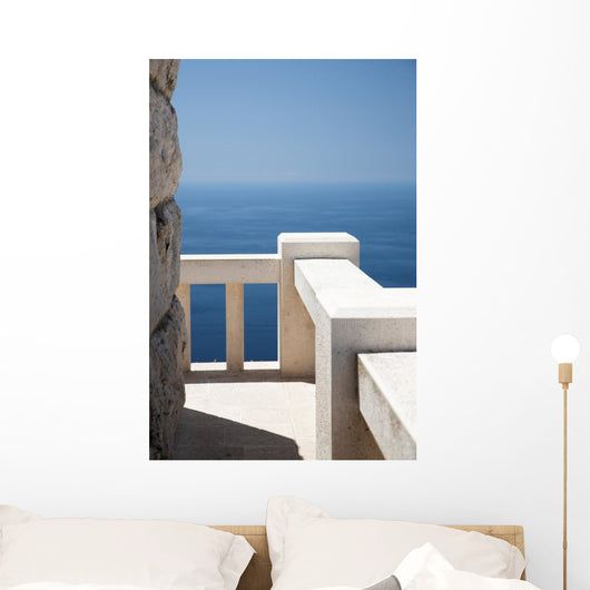 Stone Viewpoint and Banister Wall Mural