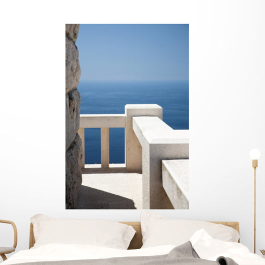 Stone Viewpoint and Banister Wall Mural