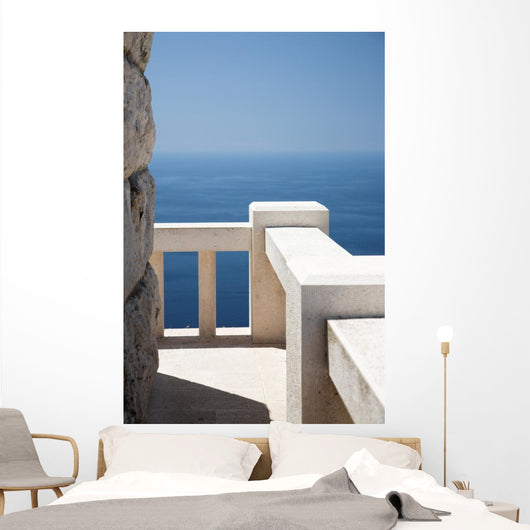 Stone Viewpoint and Banister Wall Mural