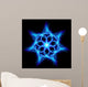 Blue fire flower Wall Mural