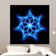 Blue fire flower Wall Mural