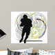 American Football Player Action Wall Mural