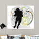 American Football Player Action Wall Mural