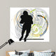 American Football Player Action Wall Mural