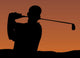 Golfer Sunset