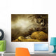 Dragon fantasy scenery and the mountain of gold Wall Mural