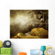 Dragon fantasy scenery and the mountain of gold Wall Mural