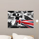 Big Ben with colorful flag of England, London, UK Wall Mural