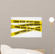 Yellow Crime Scene Tape on White Background Wall Decal