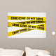 Yellow Crime Scene Tape on White Background Wall Decal