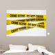 Yellow Crime Scene Tape on White Background Wall Decal