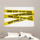 Yellow Crime Scene Tape on White Background Wall Decal