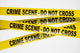 Yellow Crime Scene Tape on White Background Wall Decal