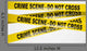 Yellow Crime Scene Tape on White Background Wall Decal